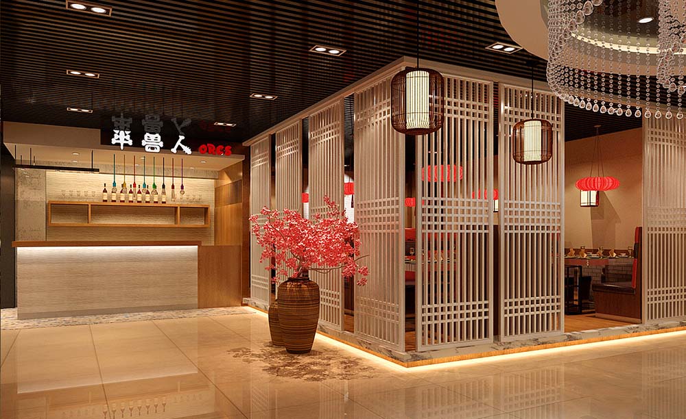 大氣火鍋店裝潢設(shè)計(jì)效果-第4張圖片-上海古都建筑設(shè)計(jì)集團(tuán) 大氣火鍋店裝潢設(shè)計(jì)效果-第4張圖片-上海古都建筑設(shè)計(jì)集團(tuán)